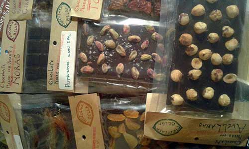 Chocolates artesanos belgas en Horno Artesano de Pan de Pedraza